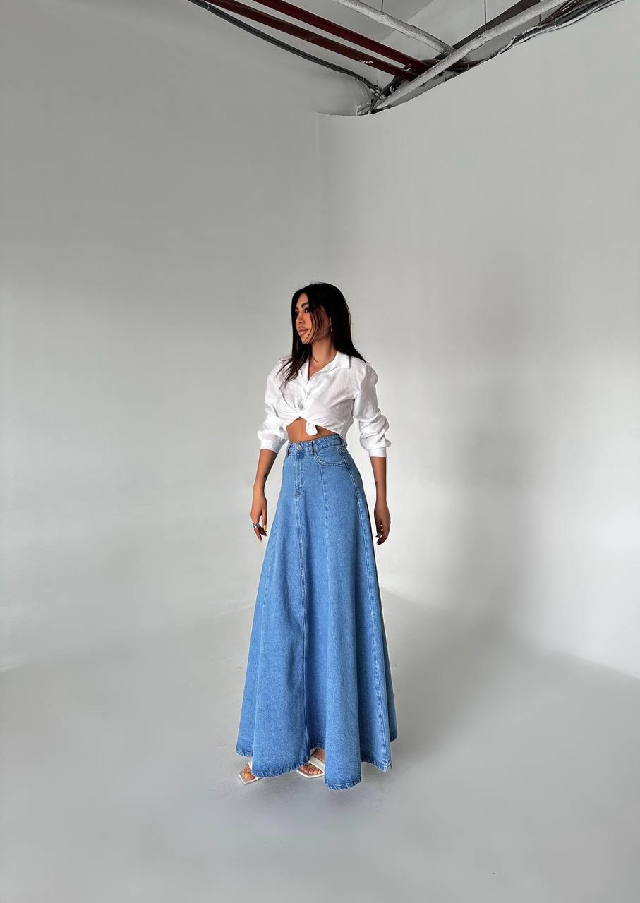 LONG DENIM SKIRT