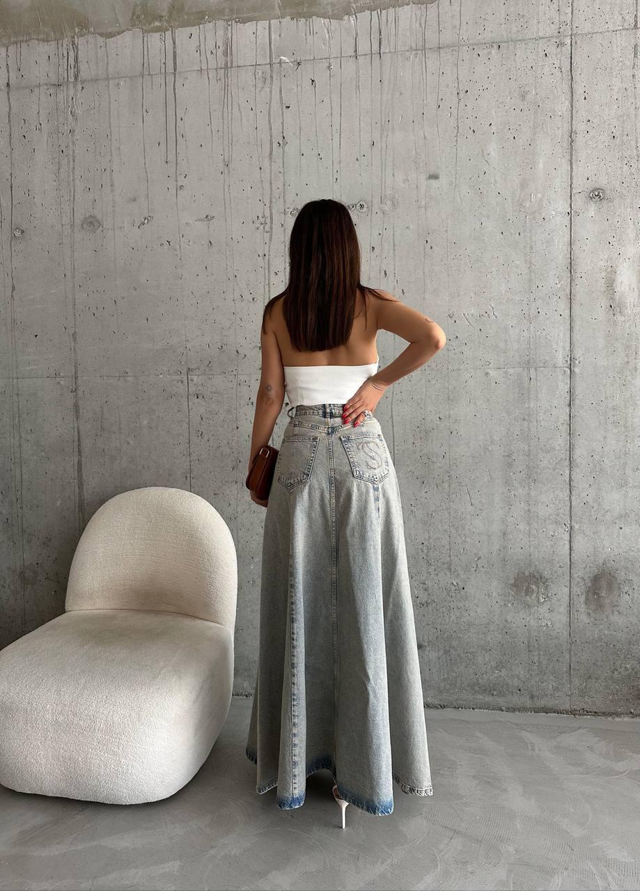 LONG DENIM SKIRT