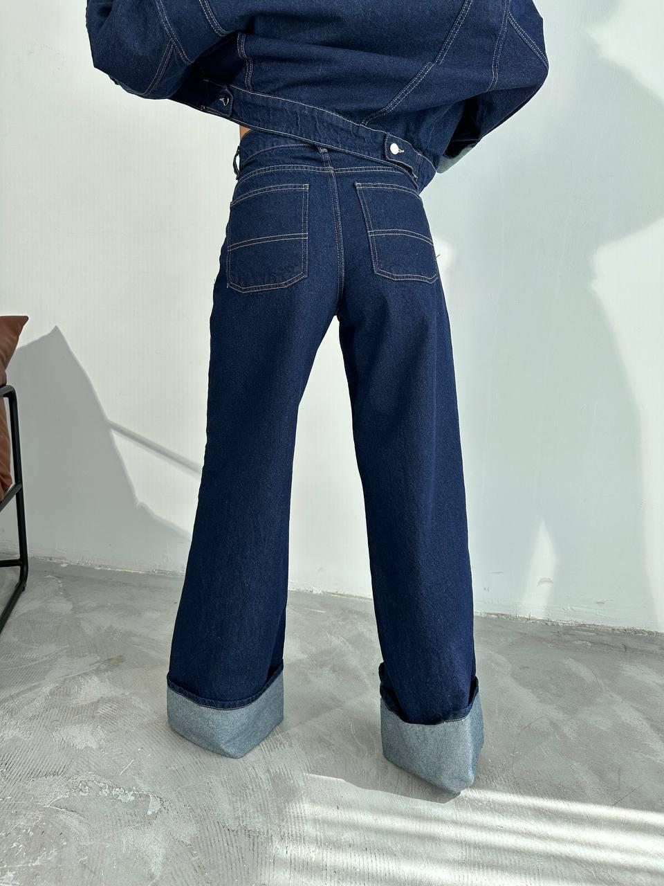 FOLDED WIDE LEG JEANS - FOLDED JACKED