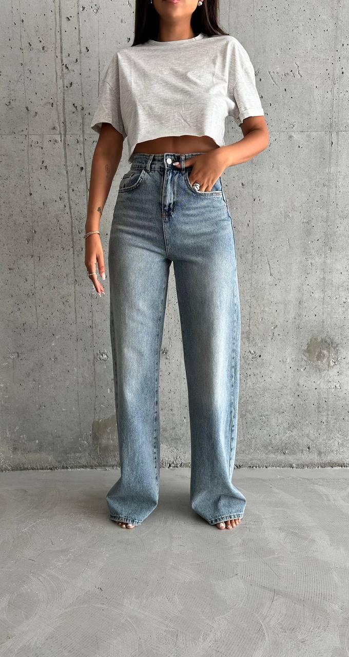 HIGH WAIST WIDE LEG JEANS