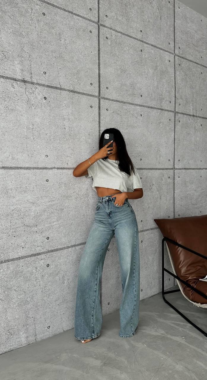 HIGH WAIST WIDE LEG JEANS