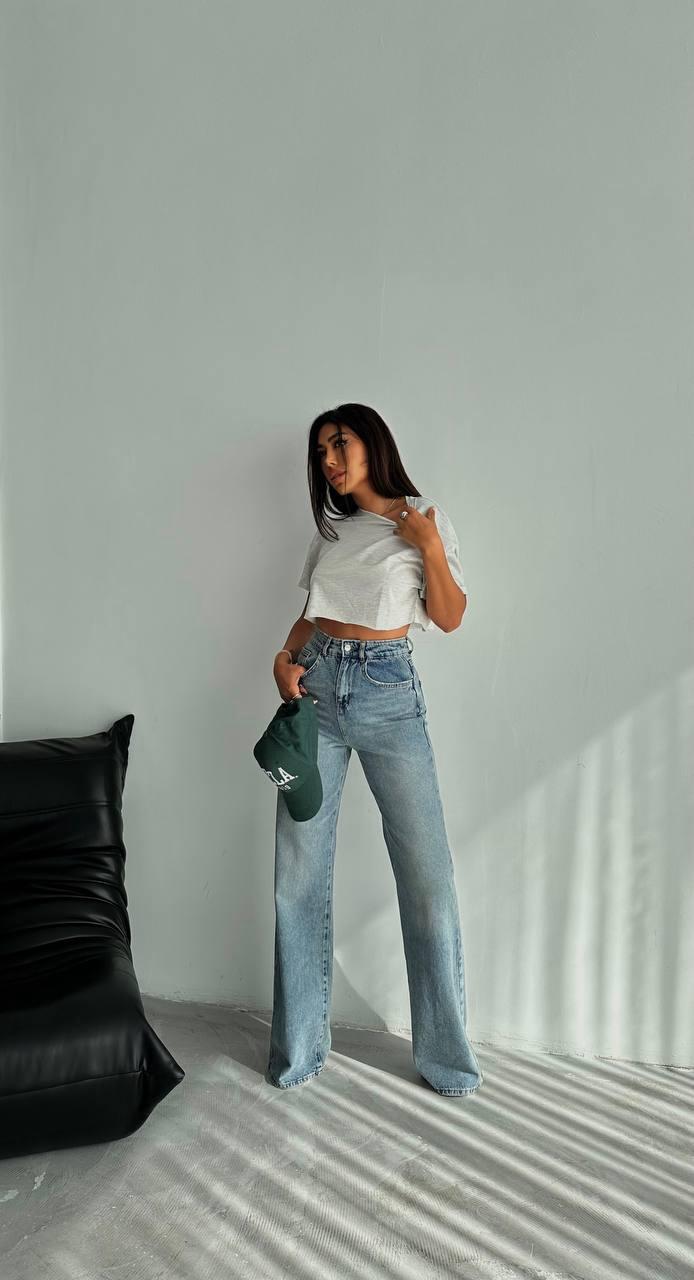 HIGH WAIST WIDE LEG JEANS